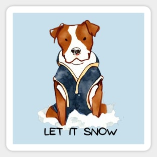 LET IT SNOW - Boxer Sticker